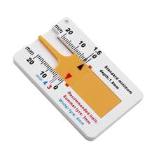 1pc Plastic Tire Tread Depth Gauge 0-20mm Vernier Caliper Portable Tyre Tread Depth Measuring Tool - Multicolor - View 6