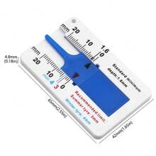 1pc Plastic Tire Tread Depth Gauge 0-20mm Vernier Caliper Portable Tyre Tread Depth Measuring Tool - Multicolor - View 5
