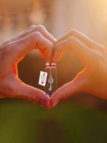 1入組情人節浪漫漂流瓶禮物套裝,附贈鑰匙、祝福卡,適用於他/她的周年紀念日禮物,致愛丈夫/妻子的我愛你禮物,男/女朋友的浪漫瓶中信 - 無色 - 查看 2