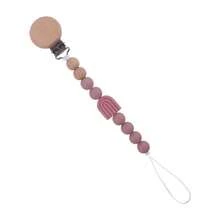 1入創意卡通彩虹矽膠珠子童裝diy手工珠寶配件 - 乾枯玫瑰色 - 查看 1