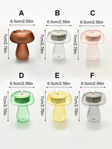 1 Máy Tính Nấm Kính Chân Nến Sáng Tạo Trong Suốt Đế Nến Chân Nến Trang Trí Nhà Phòng Khách Đồ Trang Trí - màu xanh lá - Xem 10