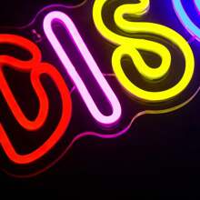Disco Neon Sign, Led Neon Wall Decor, Neon Sign Room Decor, Wall Decor With Neon Sign, Light Sign For Disco Bar, Usb Powered Led Neon Sign For Bedroom Decor, For Disco Lovers, Music Bar - Multicolor - View 3