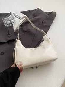 Women's Y2k Style Versatile And Pu Crossbody Bag - Beige - View 9