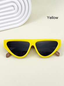 1pc Men's Triangle Personalized Cool Fashion Glasses For Parties, Shows, - Multicolor - View 1