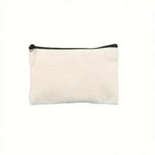 黑貓長笛隨身攜帶袋帆布袋鉛筆袋,袋,化妝包收納化妝品用具,化妝品收納 - 白色 - 查看 4