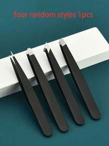 1 chiếc kìm cắt lông mày, nhíp nhổ lông mi và kéo tỉa lông mày bằng thép không gỉ màu đen, giá rẻ, quà tặng Giáng sinh, dụng cụ trang điểm, đồ dùng giá rẻ, quà tặng cho nữ, quà Giáng sinh, quà khuyến mãi, du lịch, đồ dùng giá rẻ, vật dụng cần thiết khi đi du lịch - màu đen - Xem 1