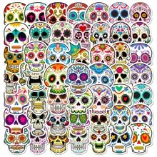 50入組/套彩繪骷髏風格防水diy創意塗鴉貼紙,適用於筆記本電腦手機盒吉他滑板車水瓶桿安全帽滑雪板行李箱冰箱門窗家居塗鴉裝飾貼紙 - 彩色 - 查看 1