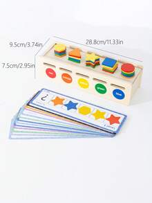 Shape And Color Recognition Matching Sorting Exercise Puzzle Toy For Kids - Multicolor - View 2