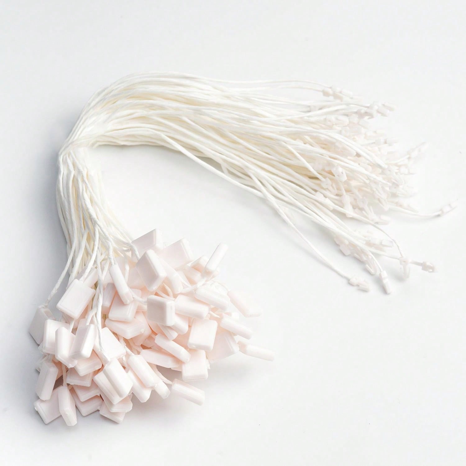 100pcs Pink Paper String Tags, String Locks, Hang Tags String, Gift Tag