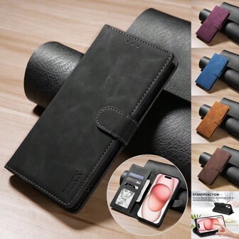 ZZXX 带卡槽的钱包相框支持功能磁力翻盖 PU 人造皮革外壳适用于 17 Air 16 Pro Max 16e 15 Plus 14 13 Mini 12 11 XS XR SE 2022 2020 8 7 6 6s 适用于三星 Galaxy 适用于小米 Redmi Pixel 10 9 Pro XL 8a 8 Pro 7a 7 Pro 6a 6 Pro 软硅胶保护套商务防震保护卡包