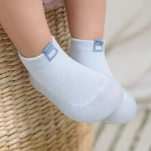 1對嬰兒/幼兒防滑柔軟鞋子襪,春/秋,男/女,室內/室外,矽膠底,透氣,運動鞋 - 薄荷藍 - 查看 3