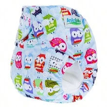 3入組嬰兒布尿布套裝-可清洗,可重複使用且可調節,適用於3-15kg / 6.6lb-33.1lb - 多色組合 - 查看 2