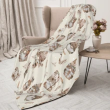 數碼印花抱毯,長方形,適用於辦公室使用,舒適柔軟 - 彩色 - 查看 3