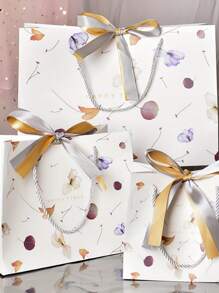 1 Miếng Hoa văn lá Túi quà tặng Với Vàng bạc Dây điện , Tươi Và Tự nhiên Phong cách Món quà sinh nhật Cái túi , Giấy nướng Cái túi , Quần áo Túi quà tặng , Dung lượng lớn Bữa ăn nhẹ Túi kẹo Với Gấp đôi Cord Xử lý - Nhiều màu - Xem 4