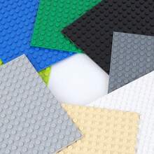 Building Blocks Classic Base Plate, 10 X 10 Inches Children's Base Plate Compatible With All Major Brands, 32 X 32 Studs, Stackable Base In 13 Colors For Building Blocks, Activity Table, Displaying Toys - White - View 4