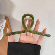 1 件醋酸树脂发夹，女士发饰 - 野綠仙蹤-超大13.5CM - 查看 6