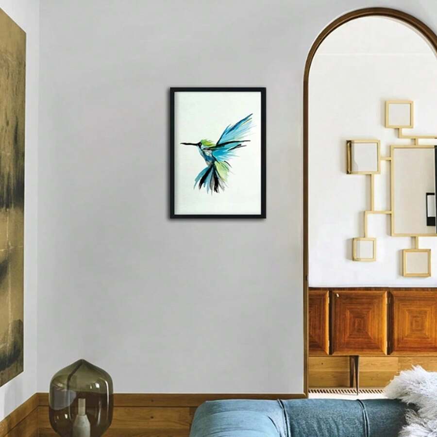 1張帆布鳥藝術印花海報現代客廳家居裝飾畫,不含框架 - 彩色 - 查看 1