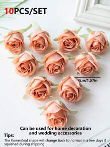 10PCS Artificial Rose Head And Bud Wedding Decoration Bride Wrist Flower Hand Holding Flower Head Flower Material DIY Valentine'S Day Gift Wedding Candy Box Cake Birthday Party Decoration Material Corolla Material Home Valentine'S Day Gift New Year Decoration Material, Valentine Day, Gift Gifts Graduation