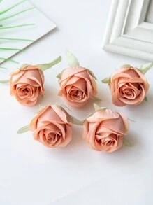 10PCS Artificial Rose Head And Bud Wedding Decoration Bride Wrist Flower Hand Holding Flower Head Flower Material DIY Valentine'S Day Gift Wedding Candy Box Cake Birthday Party Decoration Material Corolla Material Home Valentine'S Day Gift New Year Decoration Material, Valentine Day, Gift Gifts Graduation