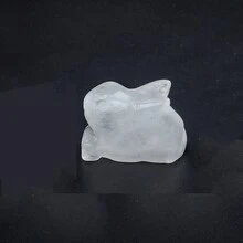 1pc Rabbit Statue Natural Stone Crystal Hand Carved Quartz Animal Figurine Crafts Home Decoration Gift - Rabbit - View 13