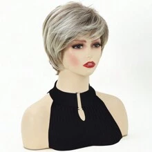 Tóc giả dệt tổng hợp Tóc giả Mái - màu nâu - Xem 3