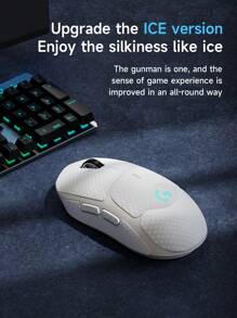 1pc Ice Blue Version Anti-Slip Mouse Feet Pad Non-Wearing Replacement Accessory For G502 And Gpw Wireless Gaming Mouse - Multicolor - View 2