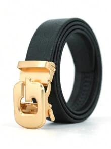 1 條男士腰帶,附字母 G 扣,採用特殊材質製成,寒冷冬季柔軟,適合商務、休閒、戶外穿著,多種顏色組合可供選擇 - 彩色 - 查看 14