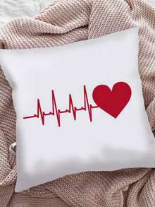 2pcs Heart Pattern Decorative Pillowcase, Pillow Core Not Included, For Home Decoration And Festive Parties - Multicolor - View 2