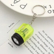 小型發光手電筒鑰匙扣禮品吊墜（隨機顏色） - 彩色 - 查看 4