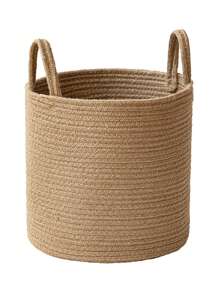 1 件小中大黄麻篮，衣物收纳篮，家用洗衣篮，收纳篮，编织收纳篮，家庭整理和收纳用品，适用于浴室卧室客厅宿舍礼服裤子鞋子牛仔裤靴子裙子洗衣篮，洗衣篮浴室收纳篮，篮子，收纳篮，可折叠洗衣篮 - 棕色 - 查看 10