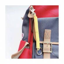 1或5入組彈性彈簧繩鑰匙鏈,銀色金屬卡拉比尼,適用於戶外露營防丟手機彈簧鑰匙圈 - 綠色 - 查看 8