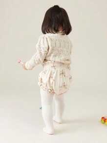 1pair Unisex Soft And Breathable Sports Style Baby Knee-High Socks, White, Suitable For 6-12 Months / 1-2 Years - White - View 2