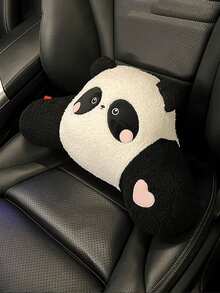 1入組熊貓汽車腰墊,毛絨柔軟舒適,適用於汽車使用,適用於四季通用的汽車腰墊 - 彩色 - 查看 7