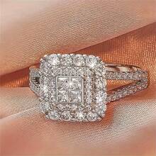 Japanese And Korean New Style Eight Heart Eight Arrow Micro-Set Princess Ring, Western Style Wedding Jewelry - Gold - View 5