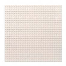 Building Blocks Classic Base Plate, 10 X 10 Inches Children's Base Plate Compatible With All Major Brands, 32 X 32 Studs, Stackable Base In 13 Colors For Building Blocks, Activity Table, Displaying Toys - White - View 2