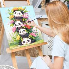 1 Set Paint By Number Animal Acrylic,Paint By Number Oil Painting Kits For Adults,Canvas Paint By Numbers For Adults,Paint By Number Adult Kit,30*40cm,Without Frame - Frameless-e - View 3