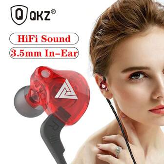 原装 QKZ AK6 Pro EDX Pro 1DD 动圈耳机 HIFI 重低音耳塞入耳式监听带麦克风 3.5mm 运动防噪立体声耳机 ZST X 双驱动