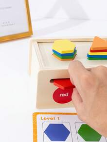 Shape And Color Recognition Matching Sorting Exercise Puzzle Toy For Kids - Multicolor - View 4