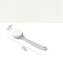 海綿沐浴刷與長柄,用於去角質和清潔背部,柔軟毛刷,淋浴和浴室用的洗浴工具,背部按摩器 - 灰色 - 查看 3