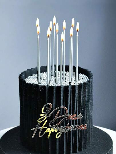 6 شموع طويلة مستقيمة لحفل عيد الميلاد والذكرى السنوية والحفلات الاحتفالية