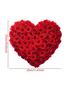 1片紅色玫瑰馬桶貼紙,防水pvc製,情人節浪漫馬桶蓋裝飾貼 - 紅色 - 查看 4