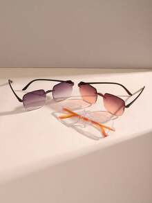 3對男士時尚方形眼鏡