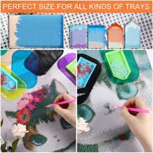 6pcs Anti-Skid Diamond Painting Sticky Tools, Sticky Gel Pads, 5.6 X 3.3 Inches Universal Anti-Skid Mat For Tray, 5d Diamond Embroidery Accessories Suitable For Children Or Adults - Multicolor - View 5
