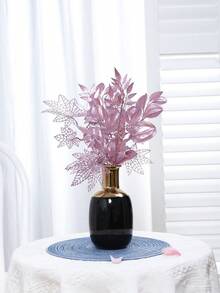 1套/6入組人造植物配件組合-現代農舍架子、桌子、書架裝飾、塑料植物、散裝花瓶填充物、diy裝飾配件 - 紫色 - 楓葉組合 - 查看 8