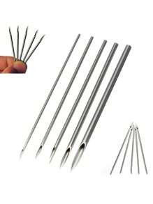 1pc Random Disposable Sterilized Piercing Needle For Medical Use, Made Of 316l Stainless Steel - Silver - View 3