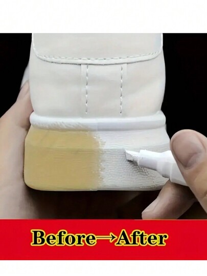 1 pezzo Penna resistente all'ossidazione per la pulizia e il ripristino del colore di scarpe bianche e nere, sbiancamento e rimozione di ingiallimento per scarpe da donna e uomo, sneaker, scarpe casual, scarpe bianche, scarpe da basket, scarpe da running estive