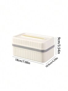 1pc客廳紙巾盒高級紙盒家用多功能收納盒收納盒桌面簡約現代輕奢高端 - 彩色 - 查看 5