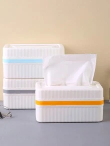 1pc客廳紙巾盒高級紙盒家用多功能收納盒收納盒桌面簡約現代輕奢高端 - 彩色 - 查看 8