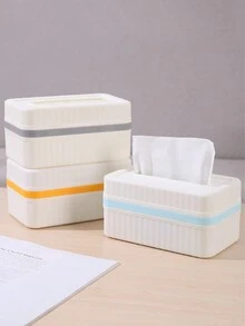 1pc客廳紙巾盒高級紙盒家用多功能收納盒收納盒桌面簡約現代輕奢高端 - 彩色 - 查看 3