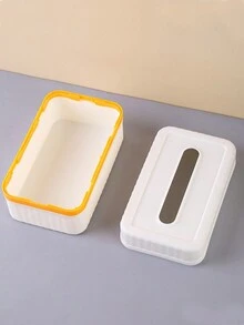 1pc客廳紙巾盒高級紙盒家用多功能收納盒收納盒桌面簡約現代輕奢高端 - 彩色 - 查看 6